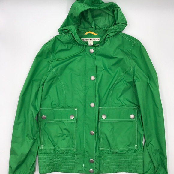 Vintage Tommy Hilfiger Green Nylon Windbreaker - Picture 1 of 4